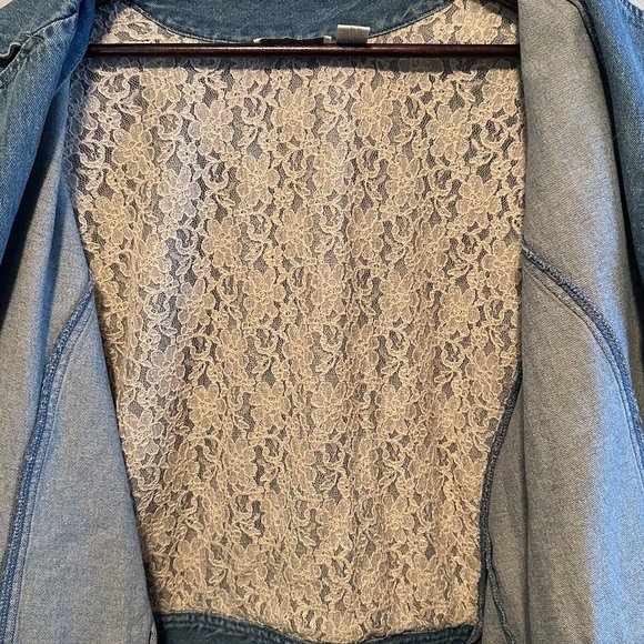 VINTAGE '90s Out of the Blue by J. Jill Boho Button-Up Denim Jean Jacket Size 3X - Picture 15 of 16